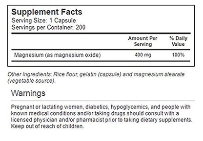 Vitacost Magnesium 400 mg - 200 Capsules