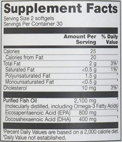 Vitacost Mega EFA Omega-3 EPA & DHA Fish Oil - 60 Softgels