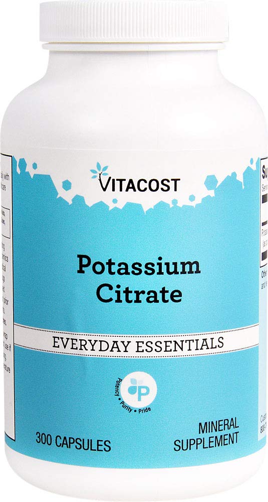 Vitacost Potassium Citrate - 99 mg - 300 Capsules