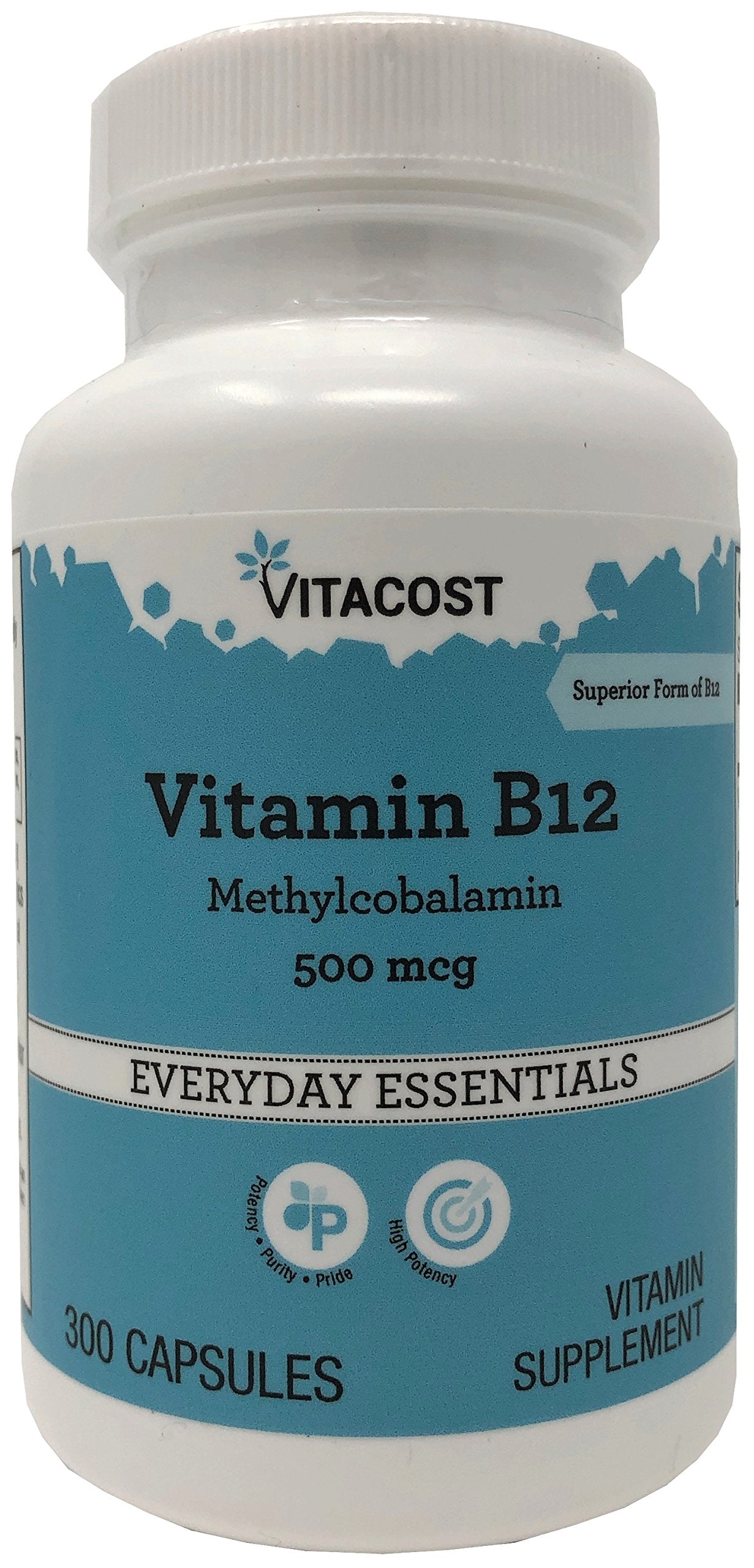 Vitacost Vitamin B-12 Methylcobalamin 500 mcg - 300 Capsules
