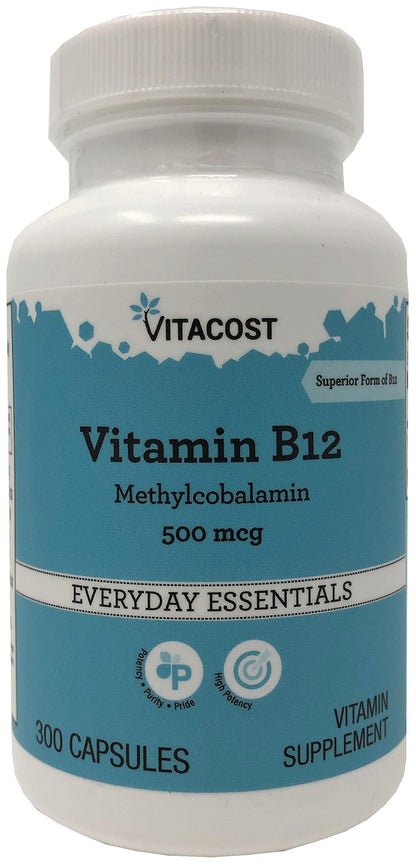 Vitacost Vitamin B-12 Methylcobalamin 500 mcg - 300 Capsules