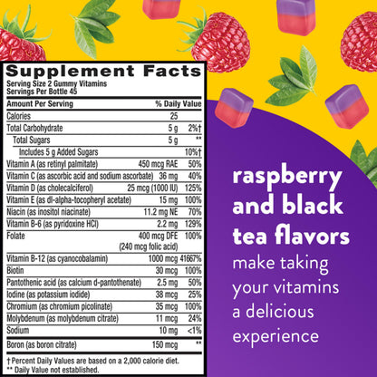 Vitafusion Multi + Energy Gummies – 90 Count | Energy Metabolism Support