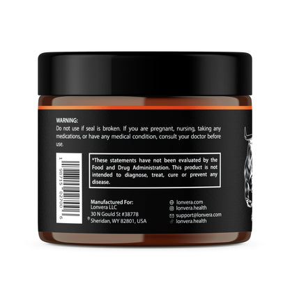 Lonvera Vital Bull Beef Organ Supplement for Men – Grass-Fed Liver, Testicle, Prostate & Bone Marrow | 30 Day Supply