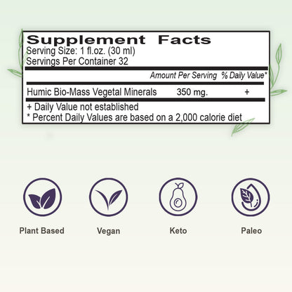 Vital Earth Minerals Super Strength Humic Minerals 2-Pack | 70+ Trace Minerals & Electrolytes