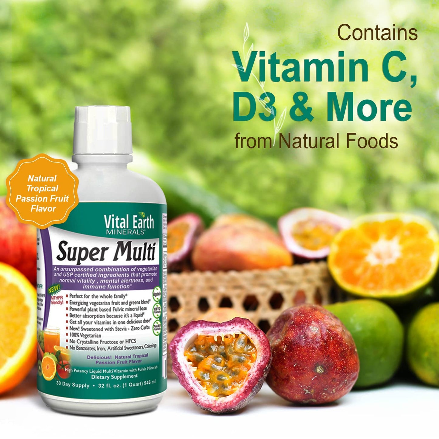 Vital Earth Minerals Super Multi 2-Pack – Liquid Multivitamin with Fulvic Acid & MTHFR Support