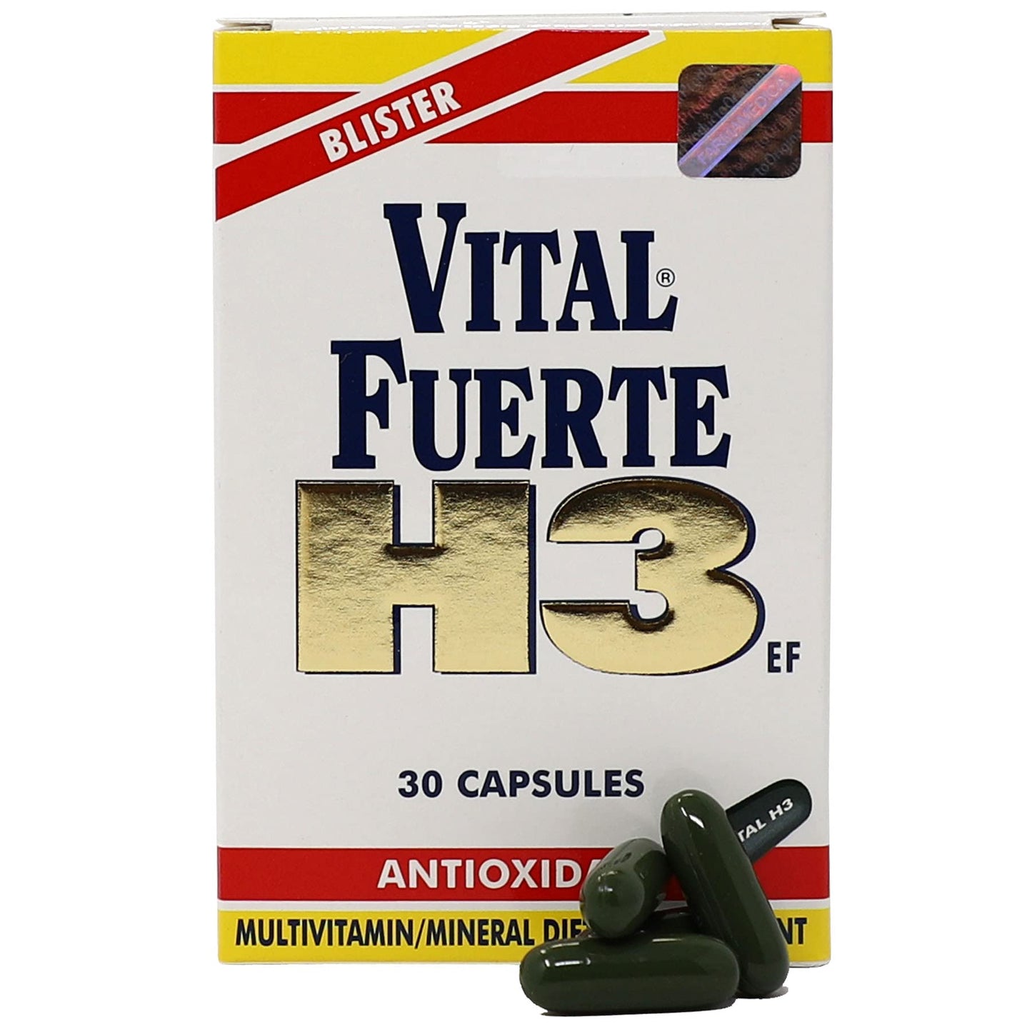 Vital Fuerte H3 – Multivitamin with Antioxidants | 30 Capsules Blister