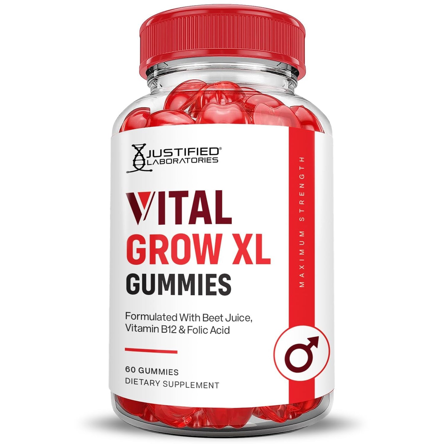 Justified Laboratories Vital Grow XL 1000mg ACV Gummies 2-Pack