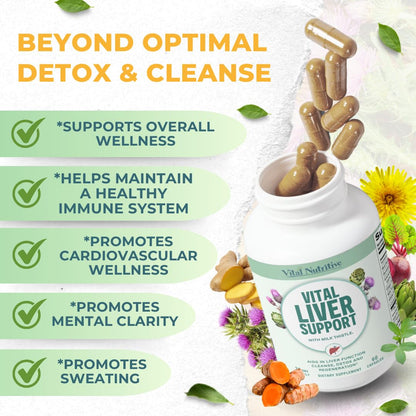 Vital Liver Support – 9-in-1 Liver Health Formula with Organic Milk Thistle