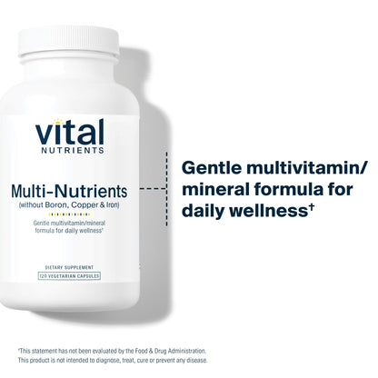 Vital Nutrients Multi-Nutrients 5 Ultra Antioxidant Formula – Vegetarian Daily Multivitamin (120 Capsules)