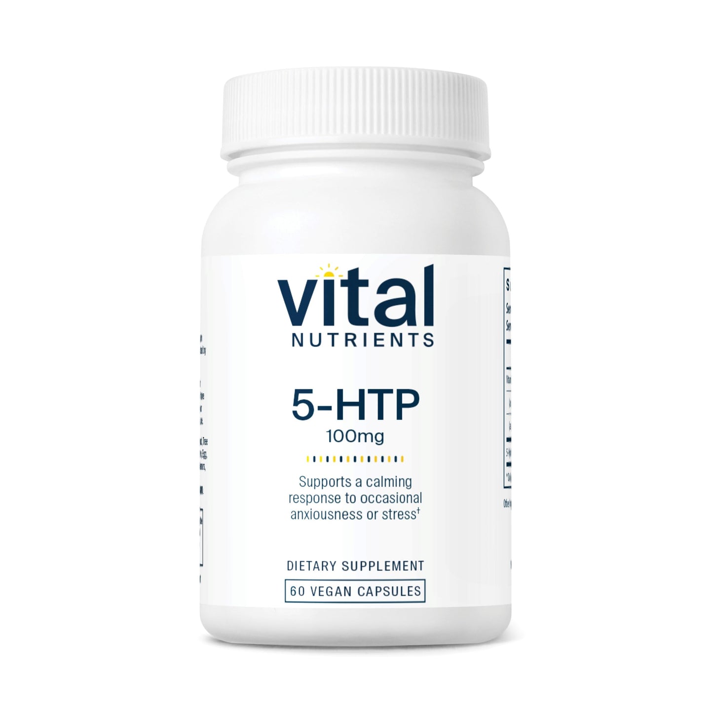 Vital Nutrients 5-HTP 100mg | Vegan Serotonin Support | Sleep & Stress | Gluten-Free & Non-GMO | 60 Capsules