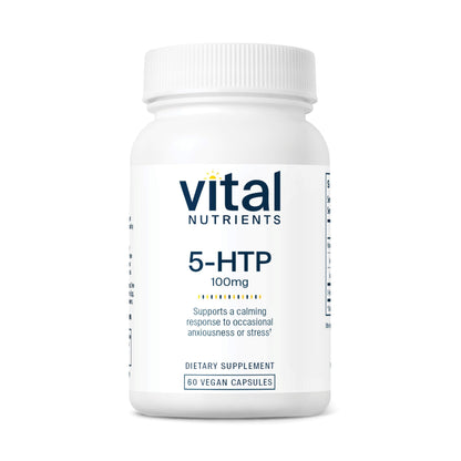 Vital Nutrients 5-HTP 100mg | Vegan Serotonin Support | Sleep & Stress | Gluten-Free & Non-GMO | 60 Capsules