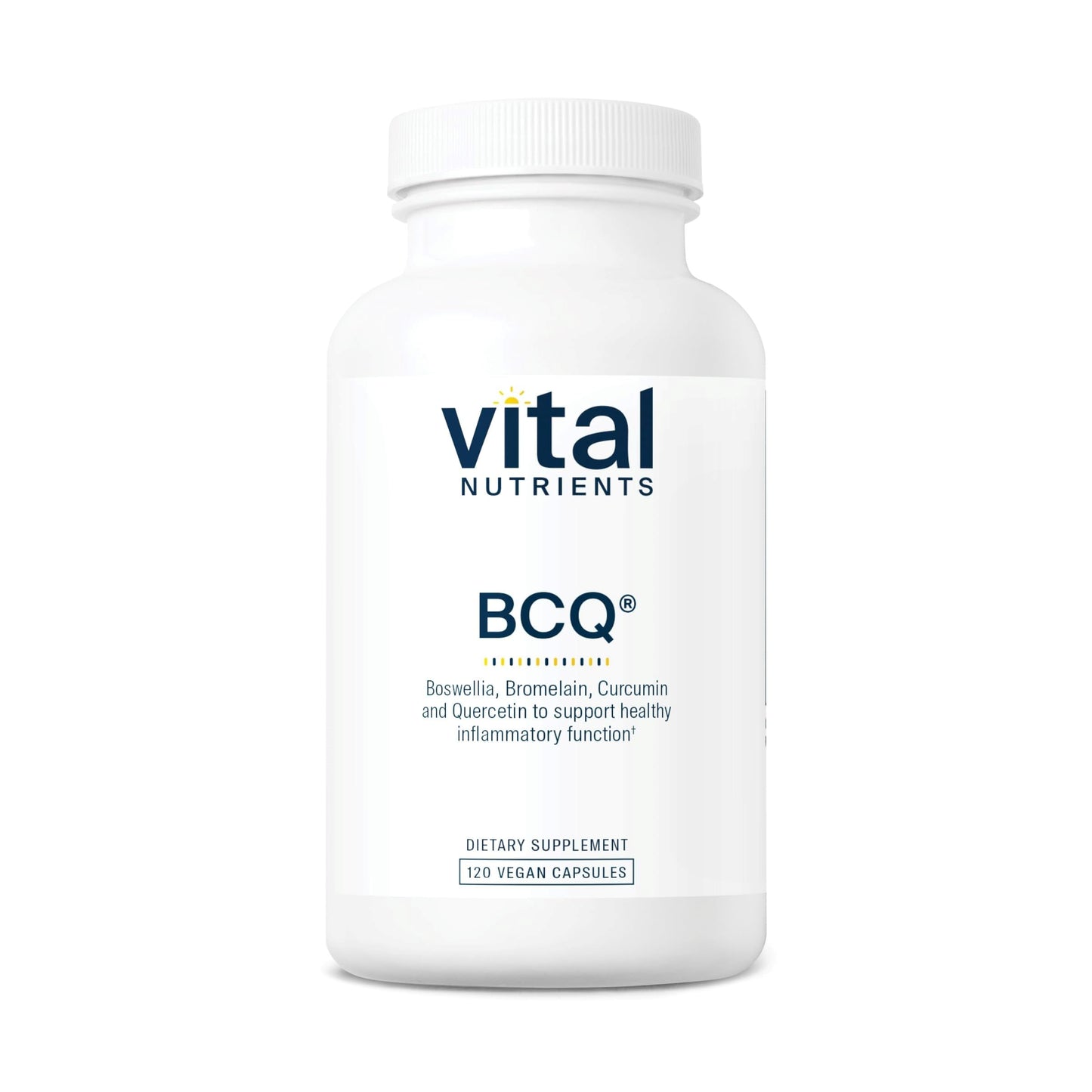 Vital Nutrients BCQ – Vegan Boswellia, Bromelain, Curcumin & Quercetin for Joint & Digestive Support | 120 Capsules