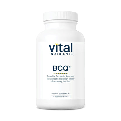 Vital Nutrients BCQ – Vegan Boswellia, Bromelain, Curcumin & Quercetin for Joint & Digestive Support | 120 Capsules
