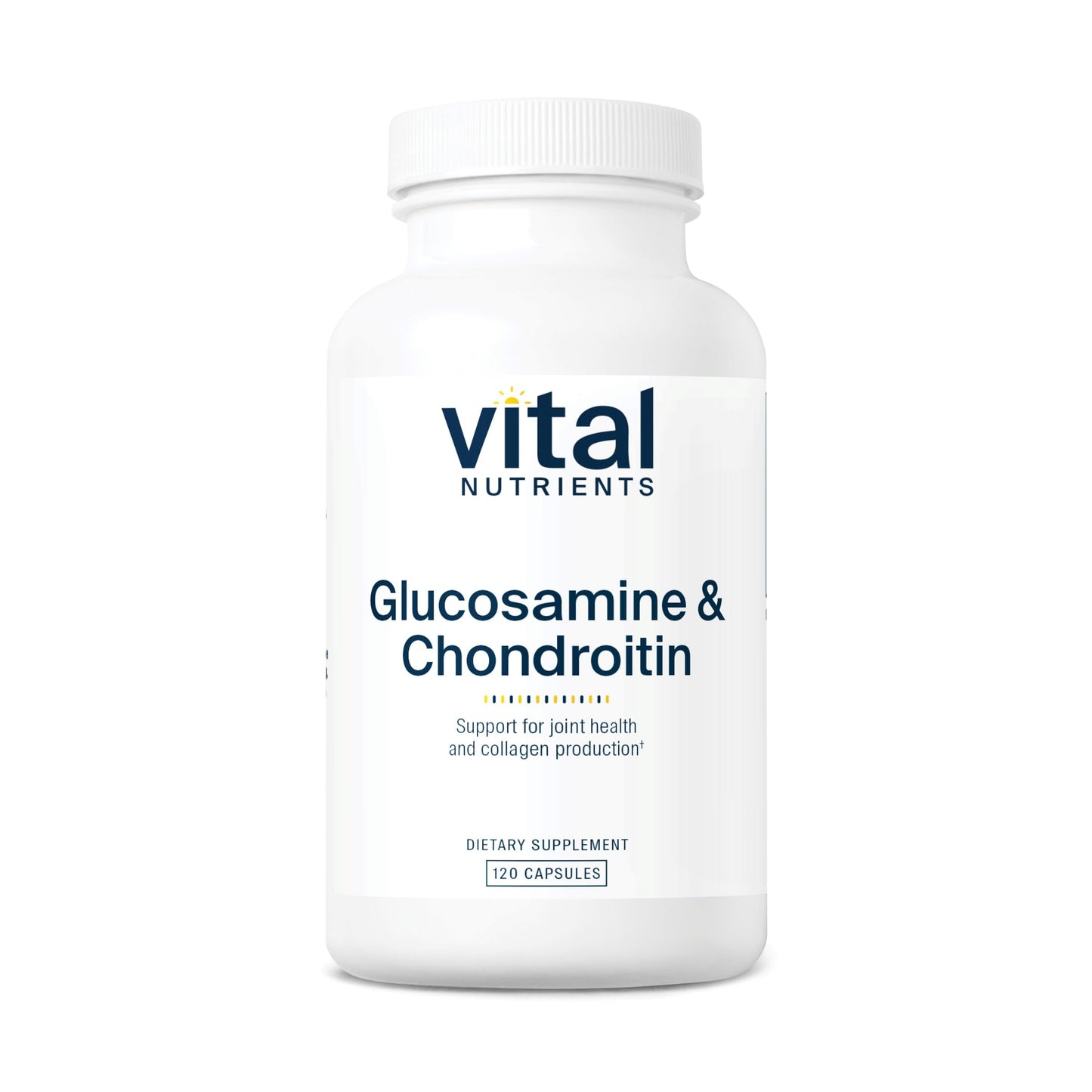 Vital Nutrients Glucosamine & Chondroitin – Joint Support, Cartilage Health, 120 Capsules | Gluten, Dairy, Soy Free | Non-GMO