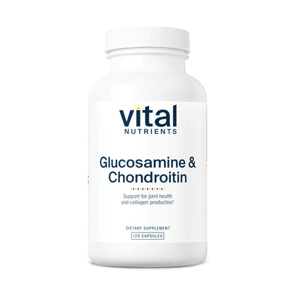Vital Nutrients Glucosamine & Chondroitin – Joint Support, Cartilage Health, 120 Capsules | Gluten, Dairy, Soy Free | Non-GMO