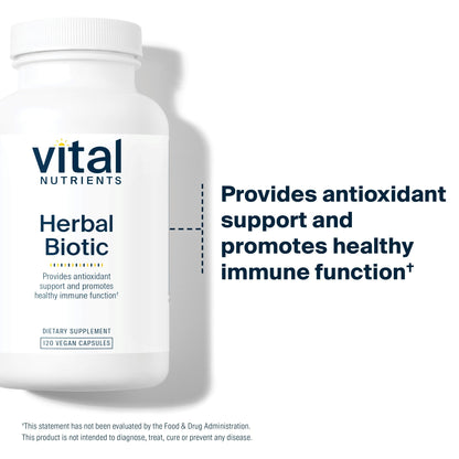 Vital Nutrients Herbal Biotic | Immune Support & Antioxidant (120 Caps) | Gluten, Dairy & Soy Free