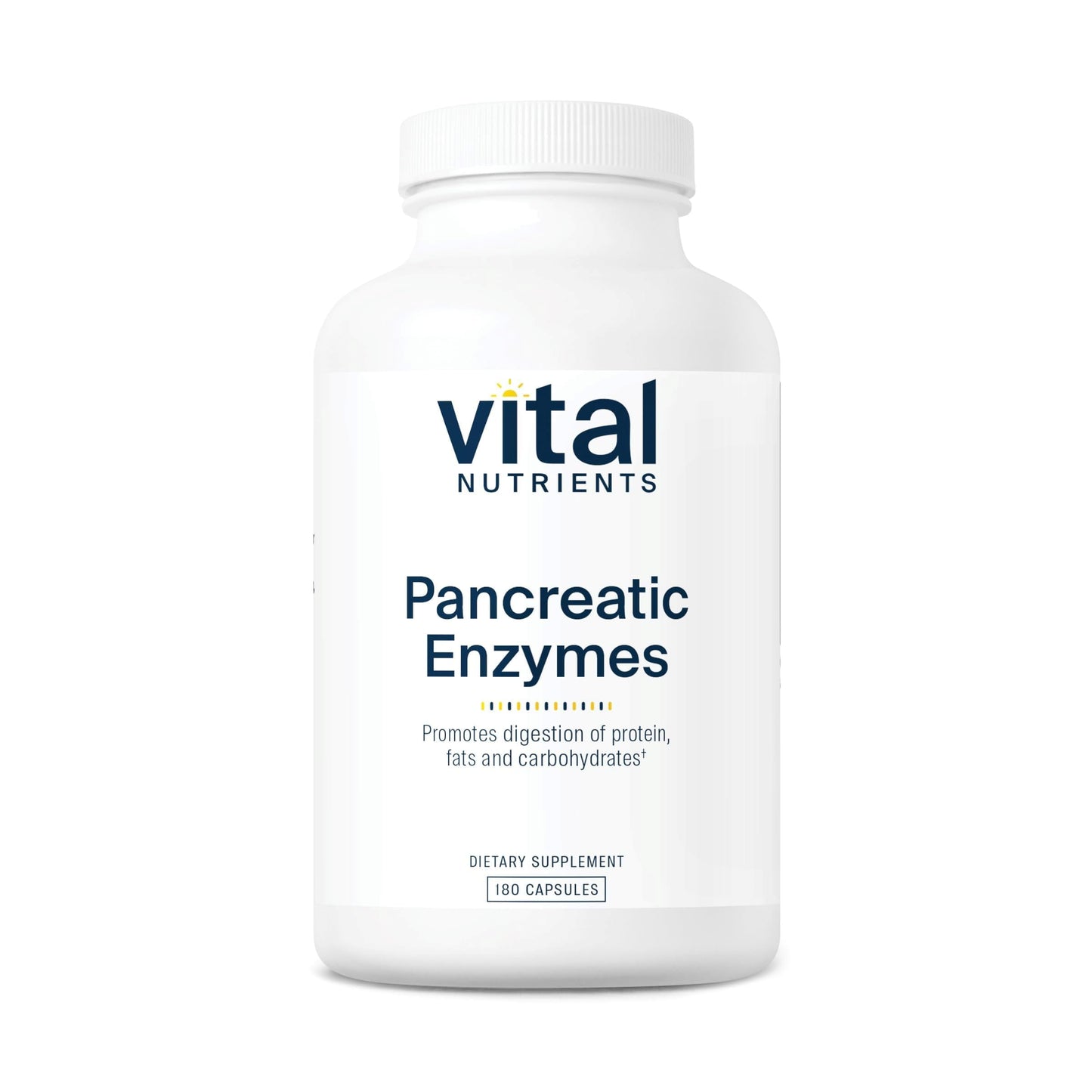 Vital Nutrients Pancreatic Enzymes 1000mg | Full-Strength Digestive Enzymes | Gluten, Dairy & Soy Free | 180 Capsules