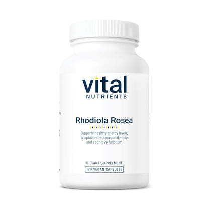 Vital Nutrients Rhodiola Rosea | Energy, Memory & Stress Support | 120 Capsules | Gluten, Dairy & Soy Free | Non-GMO