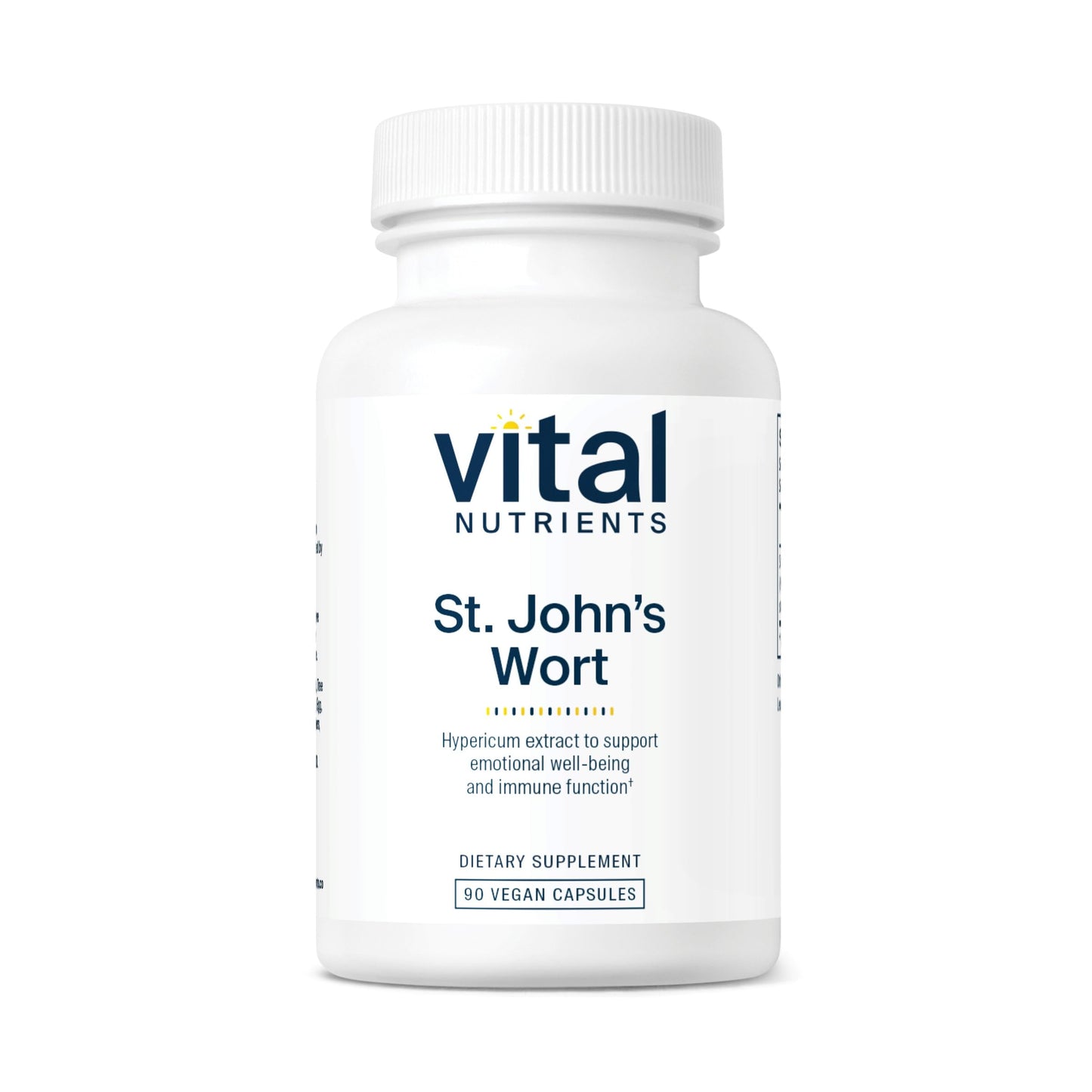 Vital Nutrients St John's Wort 600mg | Vegan St John's Wort Supplement for Overall Well-Being and Healthy Outlook | Potent 3% Hypericin | Gluten, Dairy, Soy Free | Non-GMO | 90 Capsules