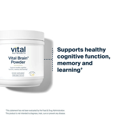 Vital Brain Powder – Nootropic with Phosphatidylserine & Acetyl-L-Carnitine | Lemon 150g
