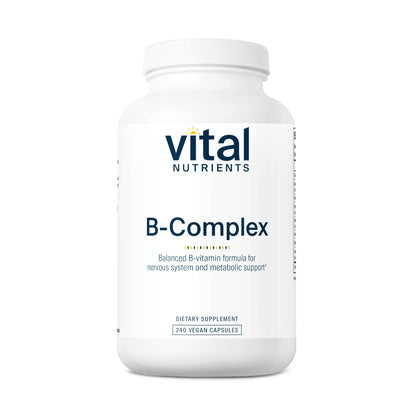 Vital Nutrients Vitamin B-Complex | Vegan High-Potency Methylated B Vitamins | 240 Capsules