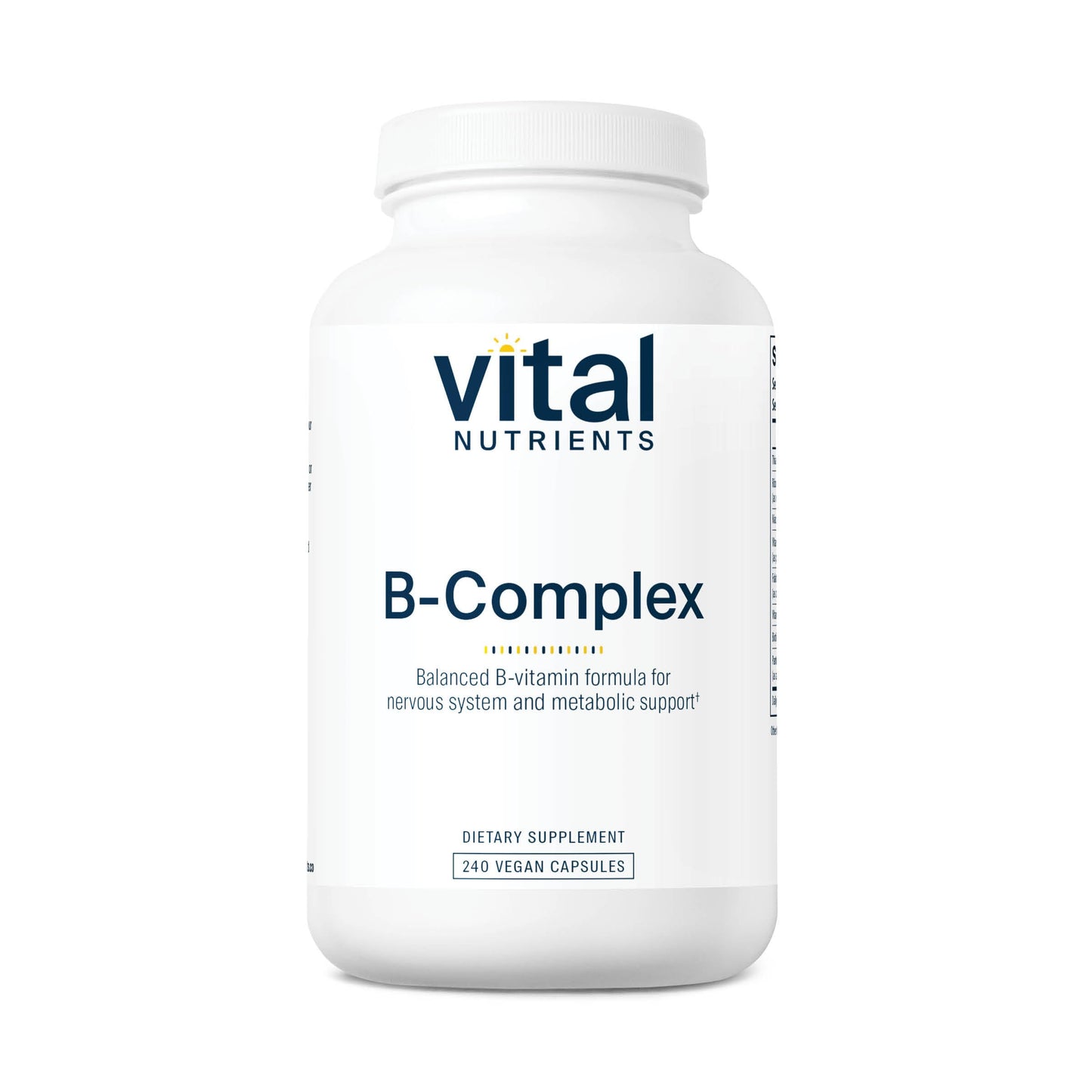 Vital Nutrients Vitamin B-Complex | Vegan High-Potency Methylated B Vitamins | 240 Capsules