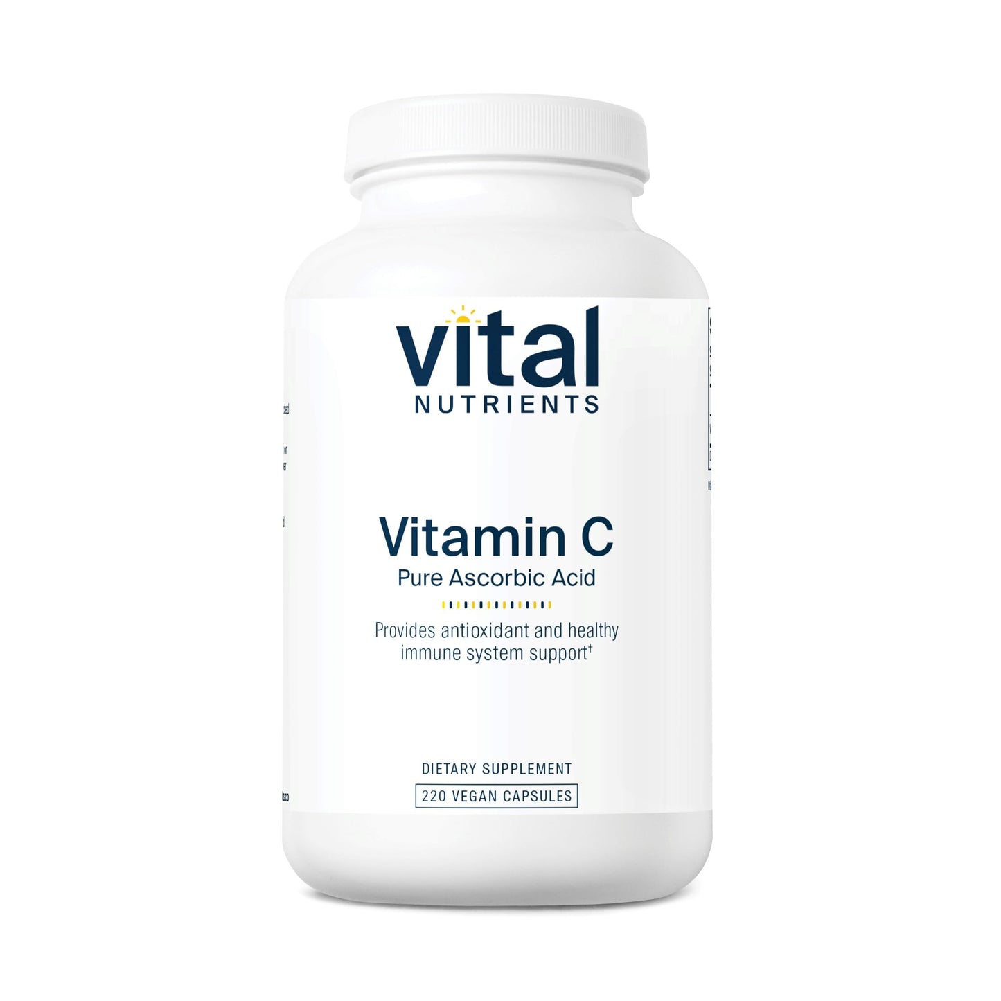 Vital Nutrients Vitamin C 1000mg | Pure Ascorbic Acid, Vegan Antioxidant for Immune Support & Iron Absorption | Gluten Free | Non-GMO | 220 Capsules