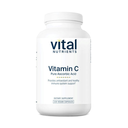Vital Nutrients Vitamin C 1000mg | Pure Ascorbic Acid, Vegan Antioxidant for Immune Support & Iron Absorption | Gluten Free | Non-GMO | 220 Capsules