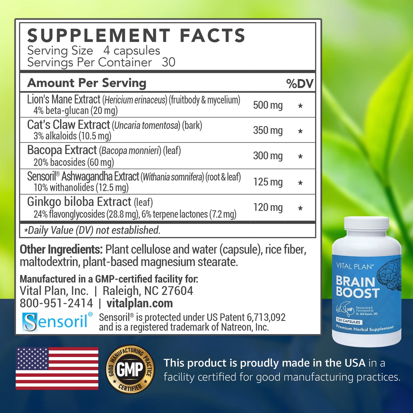 Vital Plan Brain Boost Supplement by Dr. Bill Rawls – Brain-Boosting Capsules