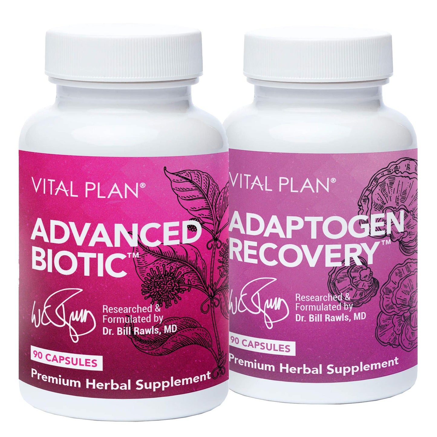 Vital Plan Immune Support Supplements by Dr. Bill Rawls – Immune Boost Bundle w/Japanese Knotweed, Cat’s Claw, Chinese Skullcap & Reishi Mushroom