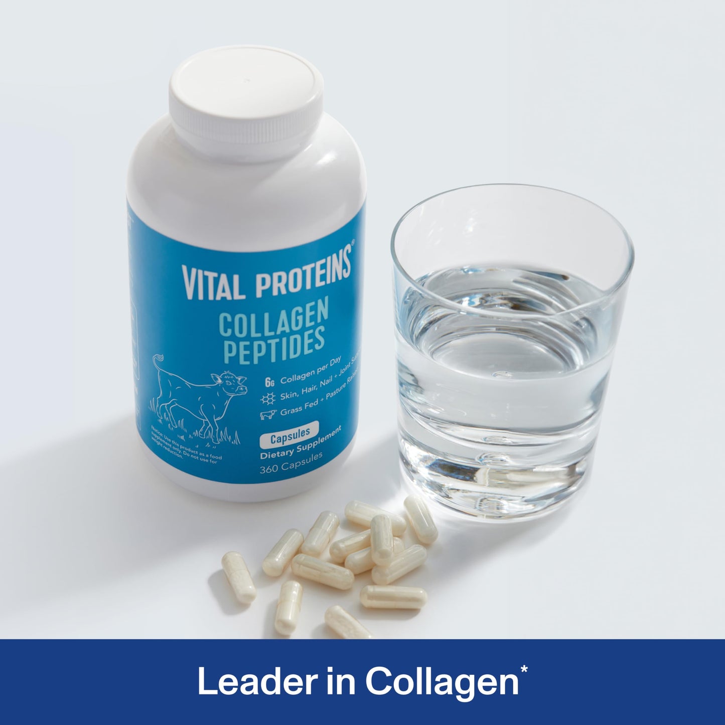 Vital Proteins Collagen Peptides Capsules for Women – 360 Capsules | Daily Wellness Support