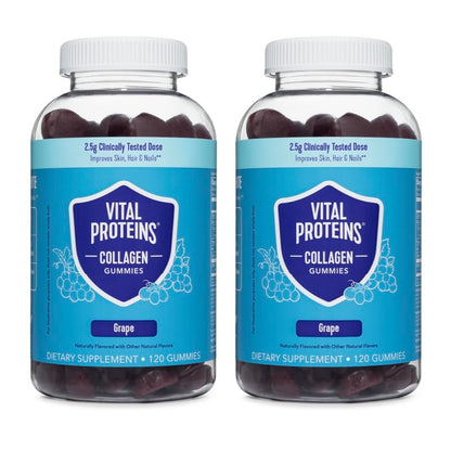 Vital Proteins Collagen Gummies – 2.5g VERISOL, 120ct x 2, Grape