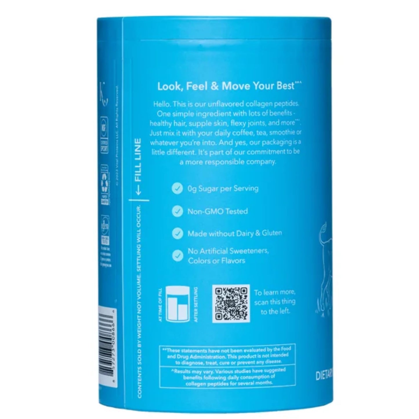 Vital Proteins Natural Whole Nutrition Collagen Peptides – Pasture-Raised, Grass-Fed, 24 Oz