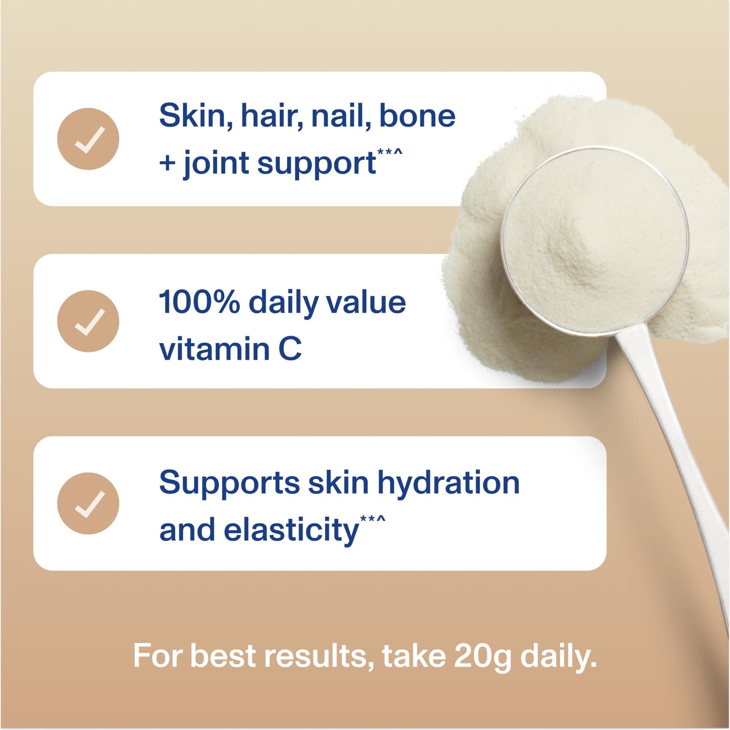 Vital Proteins Collagen Peptides Advanced with Hyaluronic Acid & Vitamin C – Vanilla Flavor, 21 oz