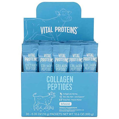 Vital Proteins Collagen Peptides Travel Packs – Type I & III, Unflavored, 10g (30-count)