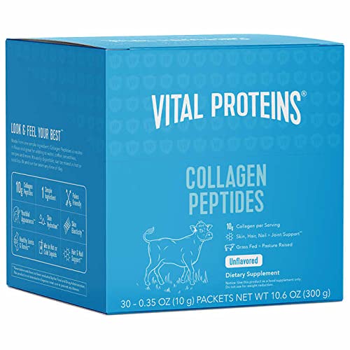 Vital Proteins Collagen Peptides Travel Packs – Type I & III, Unflavored, 10g (30-count)