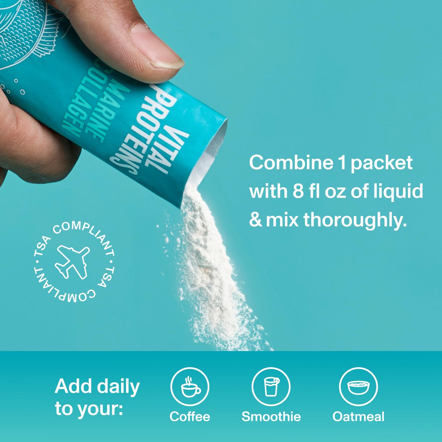 Vital Proteins Marine Collagen – Wild-Ccaught, Non-GMO, Unflavored 10g Sticks (Box of 20)