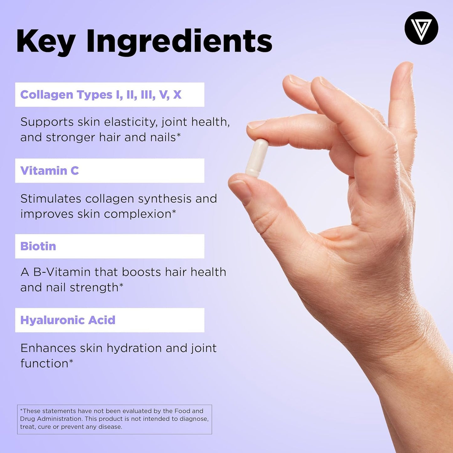 Vital Vitamins Multi Collagen Plus (2-Pack) – Biotin, Hyaluronic Acid & Vitamin C for Hair, Skin, Nails | Type I–X Collagen (Women & Men)