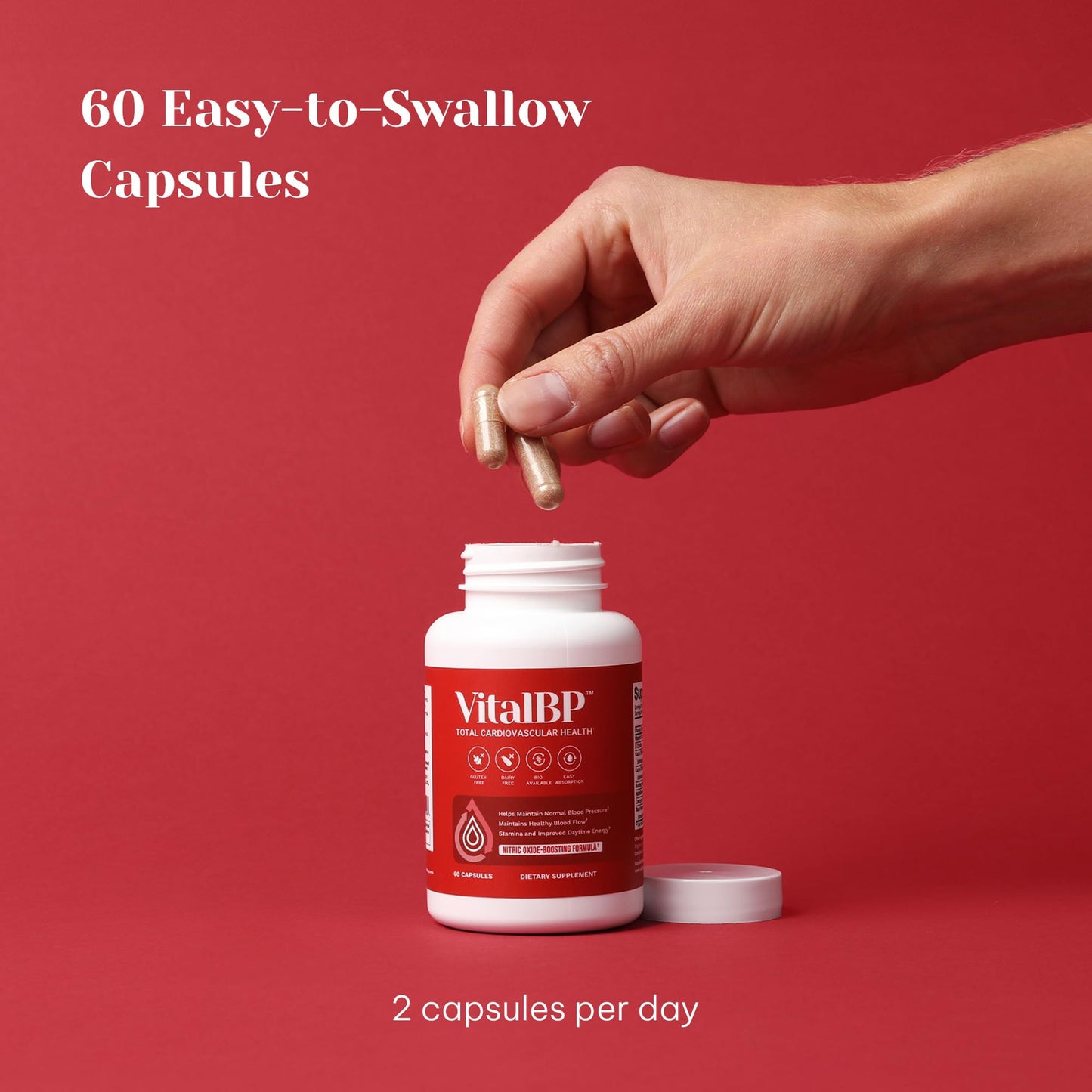 VitalBP - 2 Pack – Supports Normal Blood Pressure with CoQ10, L-Citrulline, K2 & D3 – 60 Capsules