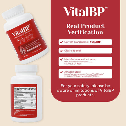 VitalBP - 2 Pack – Supports Normal Blood Pressure with CoQ10, L-Citrulline, K2 & D3 – 60 Capsules