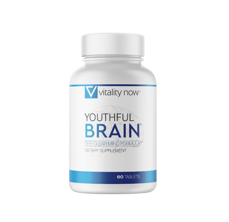 Vitality Now Youthful Brain - Brain Health Support with Bacopa & B12 | 60 Count