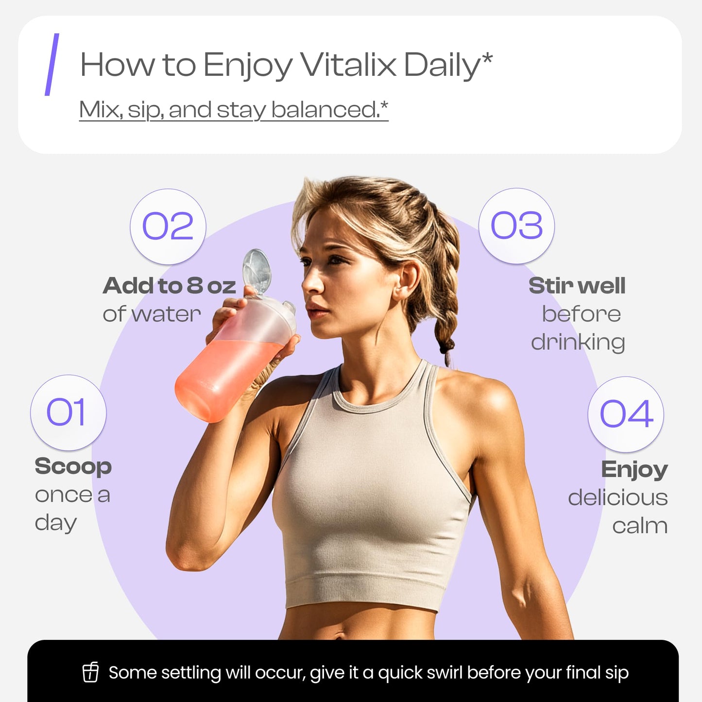 NutraVōs Vitalix – Cortisol Reducer & Adaptogen Drink Mix (Ashwagandha KSM-66, Magnesium Glycinate, L-Theanine) Raspberry Lemonade – 30 Servings