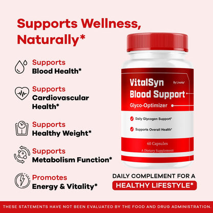 Vitalsyn Blood Support Capsules - Glyco Optimizer & Multivitamin, 60 Capsules