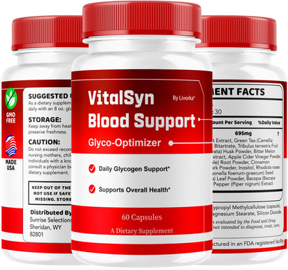 Vitalsyn Blood Support Capsules - Glyco Optimizer & Multivitamin, 60 Capsules