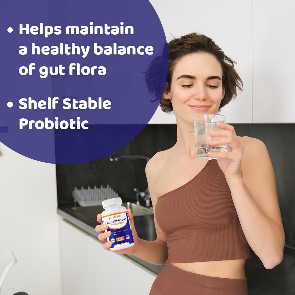 Vitamatic Probiotic 240 Tablets – 10B CFU Acidophilus, 5X Potency