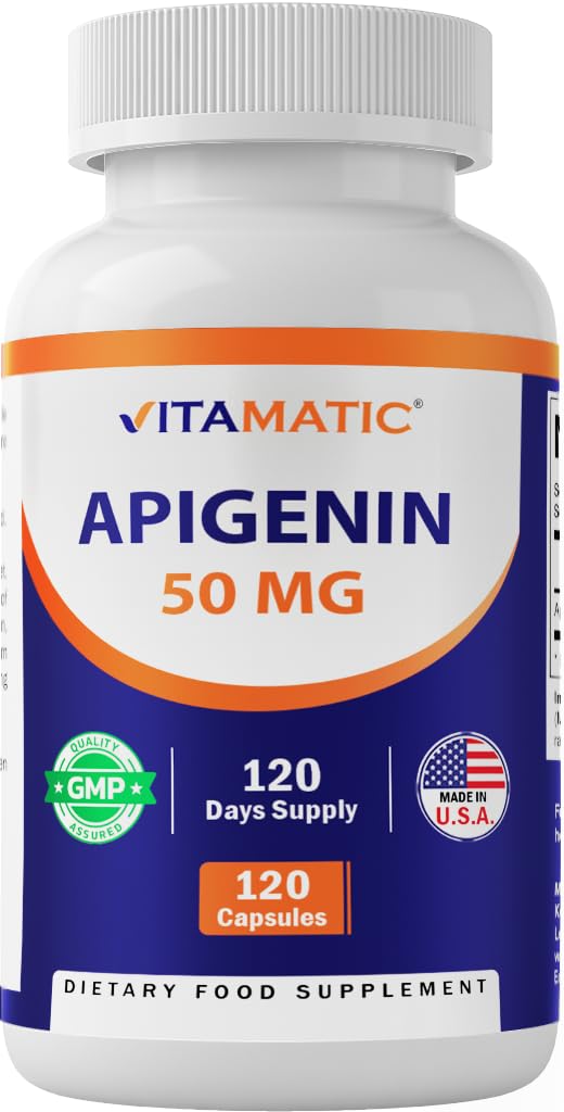 Vitamatic 2 Pack Apigenin 50mg - 240 Vegetarian Capsules | Prostate Health, Metabolism & Relaxation