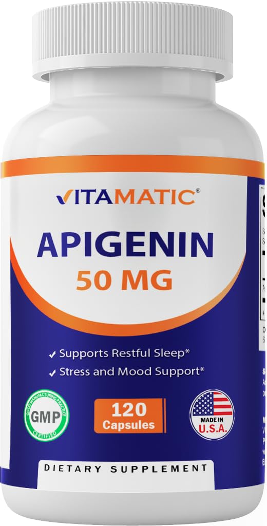 Vitamatic 2 Pack Apigenin 50mg - 240 Vegetarian Capsules | Prostate Health, Metabolism & Relaxation