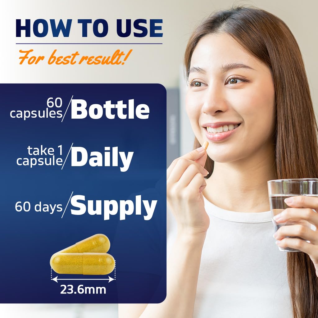 Vitamatic Berberine 500mg Supplement - 60 Vegetable Capsules - Made in USA - Gluten Free - Non-GMO