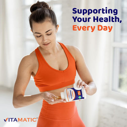 Vitamatic Berberine 500mg Supplement - 60 Vegetable Capsules - Made in USA - Gluten Free - Non-GMO