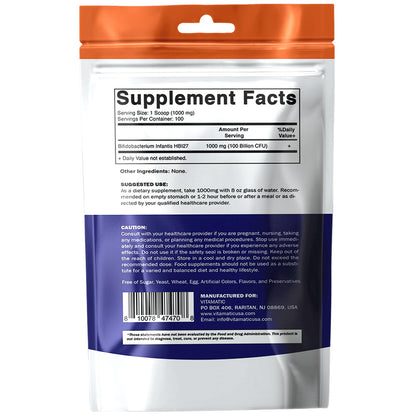 Vitamatic Bifidobacterium Infantis Probiotic Powder – Digestive & Immune Support, 100g (100 Servings)